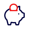 Ícono marrano de ahorro